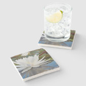 Kaddo-waterLily (Nymphaea Odorata) Stenen Onderzetter (Zijkant)