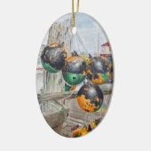 Kade stootkussens kunstwerk keramisch ornament (Links)