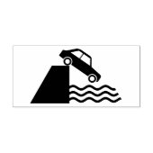 Kade Waarschuwingsbord Icoon Rubberstempel (Afrduk)