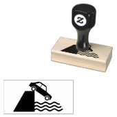 Kade Waarschuwingsbord Icoon Rubberstempel (Gestempeld)