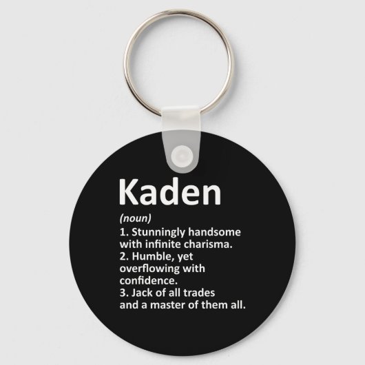 Kaden Definitie Gepersonaliseerde Naam Grappige Ve Sleutelhanger (Voorkant)