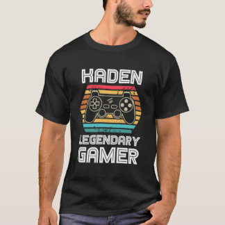 Kaden Legendary Video Gamer Aangepaste Naam Person T-shirt