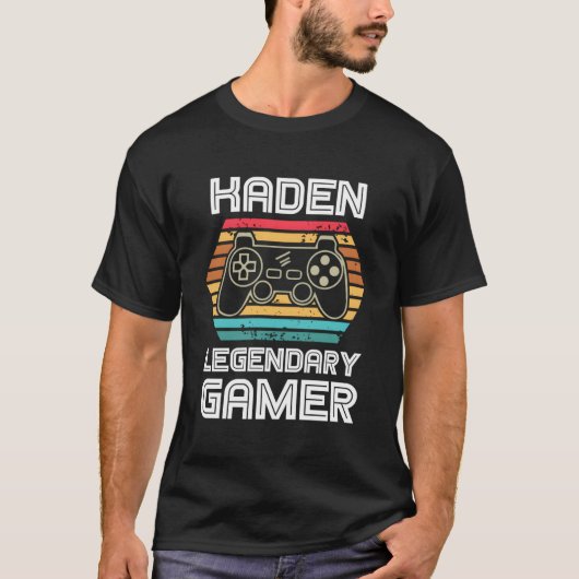 Kaden Legendary Video Gamer Aangepaste Naam Person T-shirt (Voorkant)