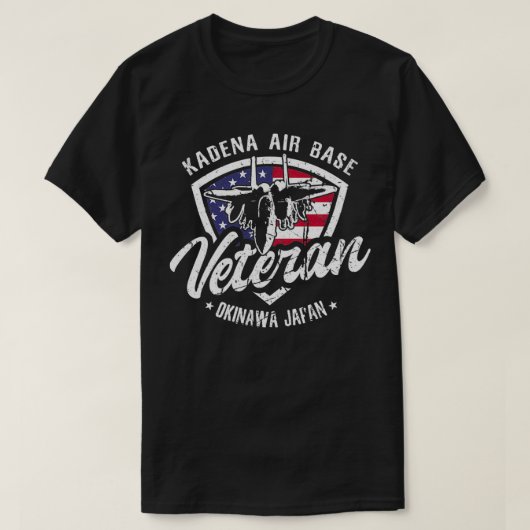 Kadena Air Base Veteran USAF Okinawa Japan Pullove T-shirt (Design voorkant)