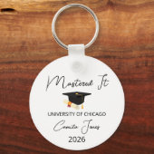 Kader Afstudeercadeau voor haar, Masters Degree Sleutelhanger (Voorkant)