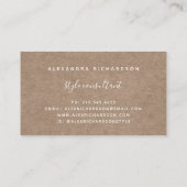 Kader en script | Hallo van kraftpapier Visitekaartje (Achterkant)