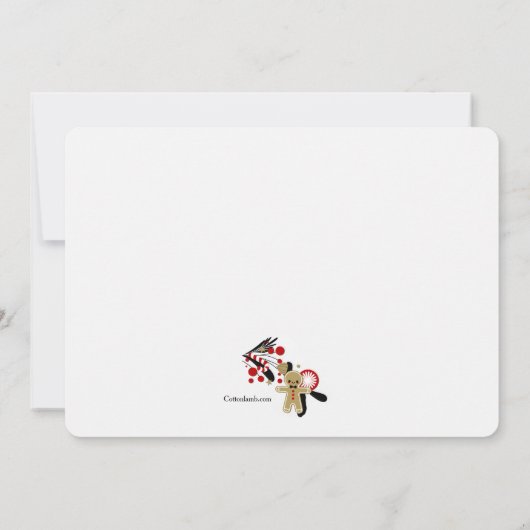 Kader Foto Kerstkaart Mannetje van Gemberkoek Kaart (Achterkant)