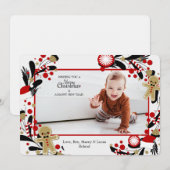 Kader Foto Kerstkaart Mannetjes van Gemberkoek Kaart (Voorkant / Achterkant)