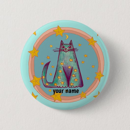 Kader Kat-pinknop Ronde Button 5,7 Cm (Voorkant)