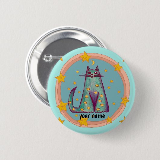 Kader Kat-pinknop Ronde Button 5,7 Cm (Voorkant /achterkant)