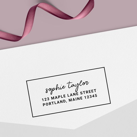 Kader Stijlvol script Naam Terugkeeradres toevoege Zelfinktende Stempel