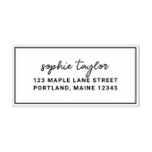 Kader Stijlvol script Naam Terugkeeradres toevoege Zelfinktende Stempel (Design)