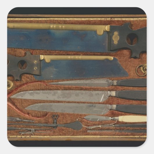 Kader van anatomische instrumenten vierkante sticker (Voorkant)