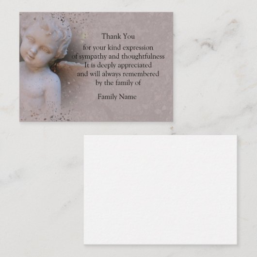 Kader van Angel - Hartelijk dank Notitiekaartje (Voorkant / Achterkant)