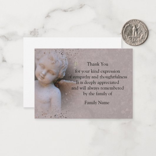 Kader van Angel - Hartelijk dank Notitiekaartje (Voorkant / Achterkant in situ)