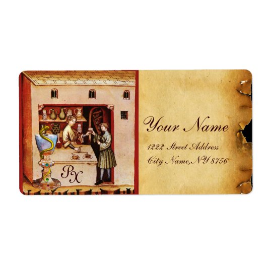 KADER VAN HYGEIA MONOGRAM, Geneesmiddel, Farmacie Etiket (Voorkant)