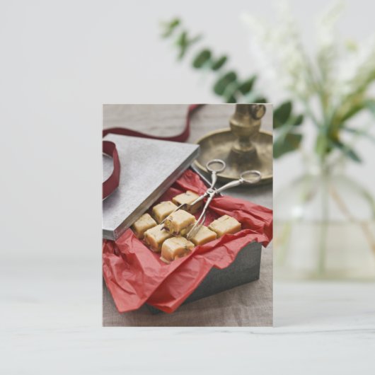 Kader van toffee-snoepjes briefkaart (Staand voorkant)