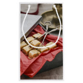 Kader van toffee-snoepjes klein cadeauzakje (Achterkant)