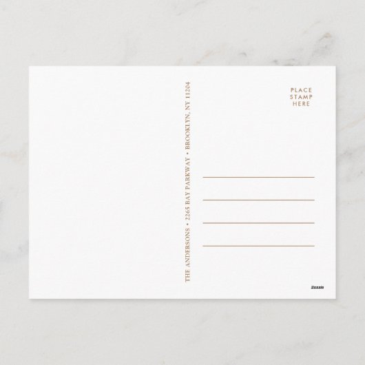 Kader van vrolijk goud Modern Schrift 2 FOTO Feestdagenkaart (Achterkant)