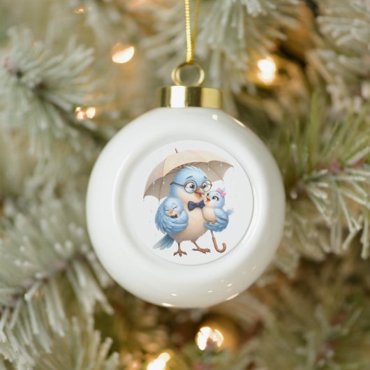 Kader Vogel Sneeuwvlok Ornament Vader Cadeau (Boom)