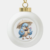 Kader Vogel Sneeuwvlok Ornament Vader Cadeau (Voorkant)