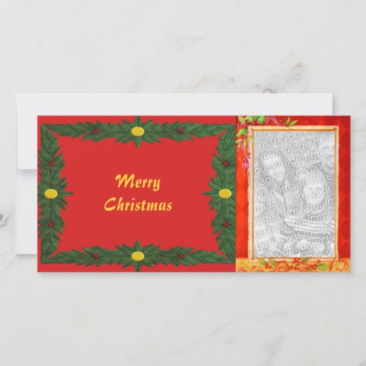 Kader voor vakantiefoto's feestdagenkaart (Voorkant)