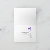 Kader voor voetafdruk Hartelijk dank Bedankkaart (Binnen)