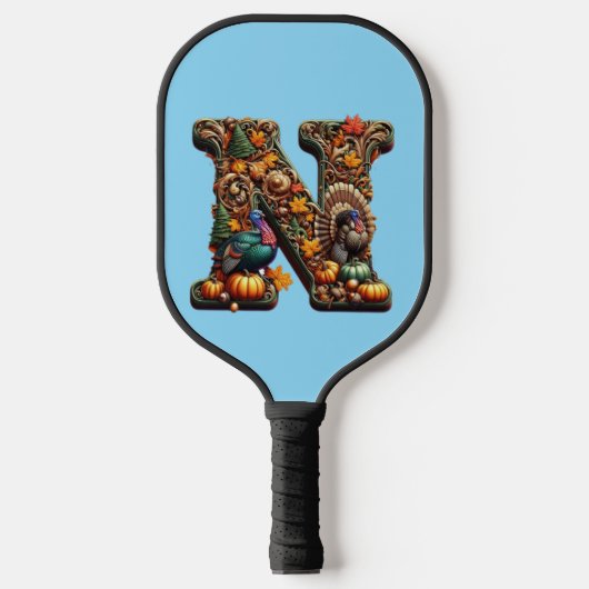 Kaderbrief N Thanksgiving-stijl Pickleball Paddle (Voorkant)