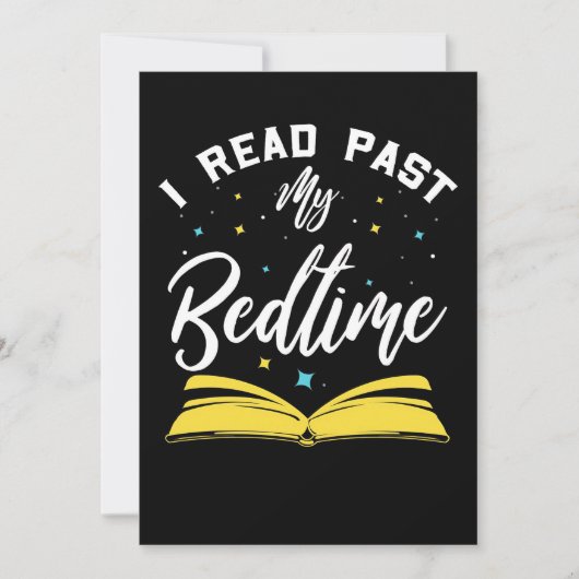 Kadergeschenk Ik Las Voorbij Mijn Bedtijd En Boeke Kaart (Voorkant)