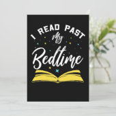 Kadergeschenk Ik Las Voorbij Mijn Bedtijd En Boeke Kaart (Staand voorkant)