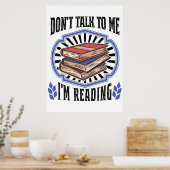Kadergeschenk Ik Lees Boeken Poster (Keuken)