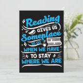 Kadergeschenk Lezen Geeft Ons Iets Kaart (Staand voorkant)