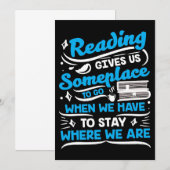 Kadergeschenk Lezen Geeft Ons Iets Kaart (Voorkant / Achterkant)