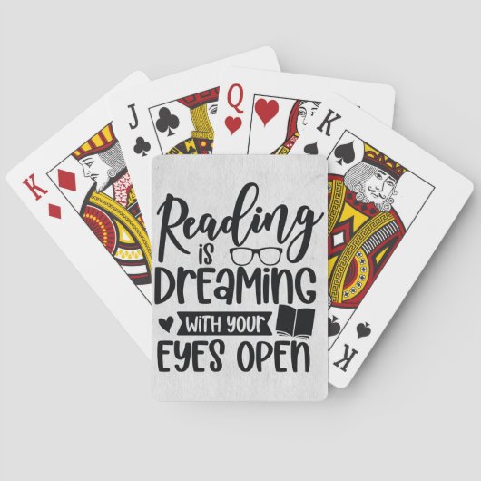 Kadergeschenk lezen is dromen pokerkaarten (Achterkant)
