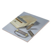 Kaders voor broodroosters en flessen voor bronzen  tegeltje (Zijkant)