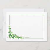 Kadersjabloon met klaverblad motief kaart (Achterkant)