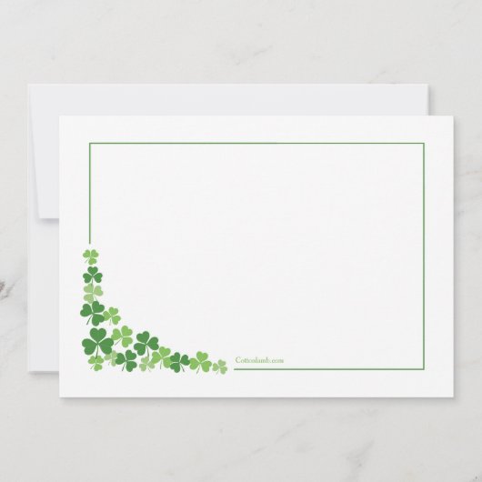 Kaderuitnodiging klaverblad kaart (Achterkant)