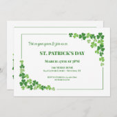 Kaderuitnodiging klaverblad kaart (Voorkant / Achterkant)