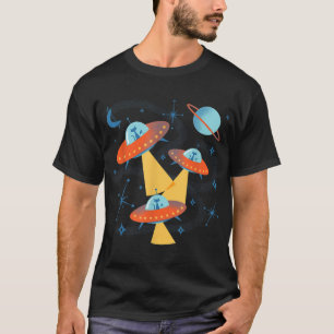 Kadetten voor atoomtijdperk in Retro Flying Sauce T-shirt