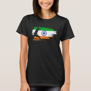 Kadi Indische sport Indische vlag T-shirt