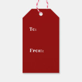 Kado-etiket Jezus is de reden Kerstmis Rood/Wit Cadeaulabel (Achterkant)