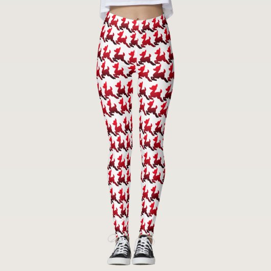 Kado Verpakte Rode & Witte Leggings (Voorkant)