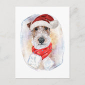 Kado voor hondenliefhebbers van de Wire Fox Terrie Feestdagenkaart (Voorkant)