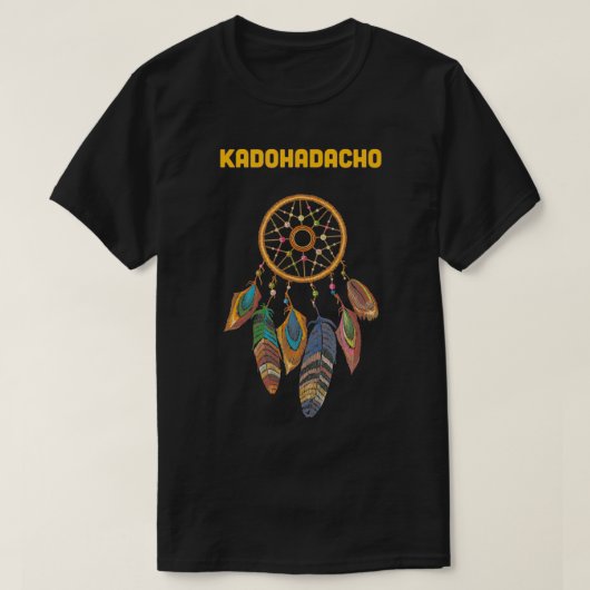 Kadohadacho Tribe Indiaanse Vintage D T-shirt (Design voorkant)