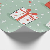 Kadopapier kerst blauw cadeaupapier (Hoek)