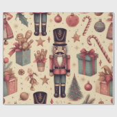 Kadopapier kerst notenkraker cadeaupapier (Vlak)