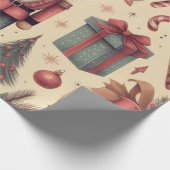 Kadopapier kerst notenkraker cadeaupapier (Hoek)