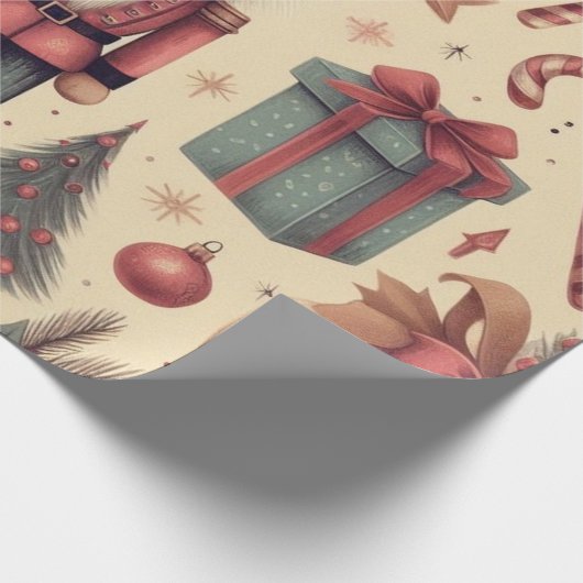 Kadopapier kerst notenkraker cadeaupapier (Hoek)