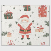 Kadopapier kerst santa cadeaupapier (Vlak)