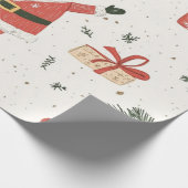 Kadopapier kerst santa cadeaupapier (Hoek)